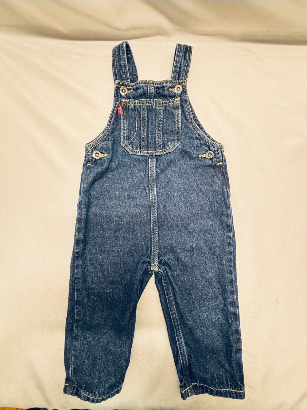Levi Strauss Denim Overall Kids Size 2T Bib Jean Overalls Toddler Red Tab Jeans